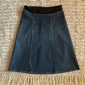 Denim midi skirt